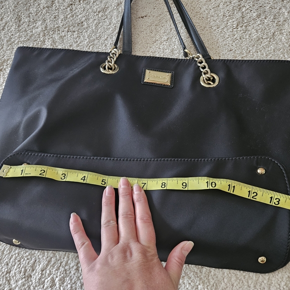 Clavin Klein Black Tote Bag with Gold Accents - Picture 4 of 5